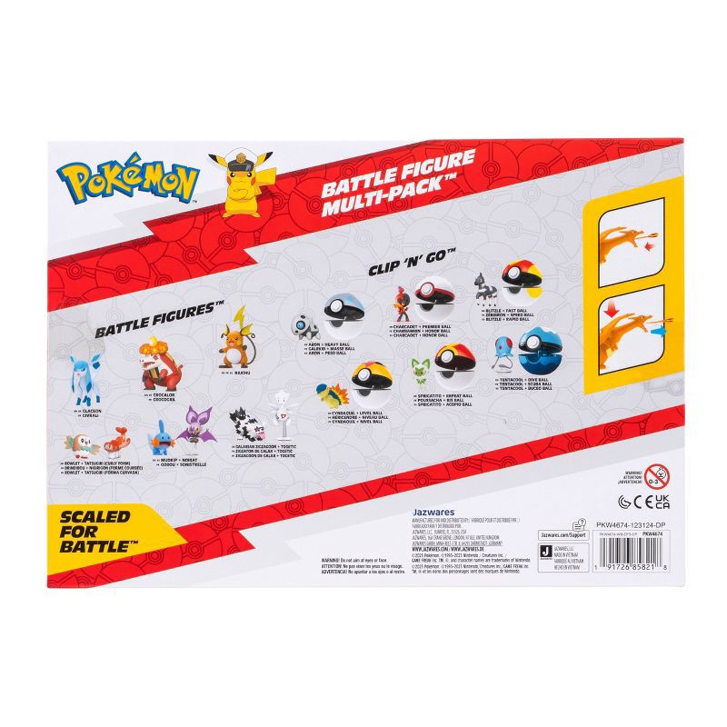 slide 10 of 10, Pokemon Battle Mini Figures Fig Horizons - 5pk: Includes 5 Plastic Figures, 5 ct