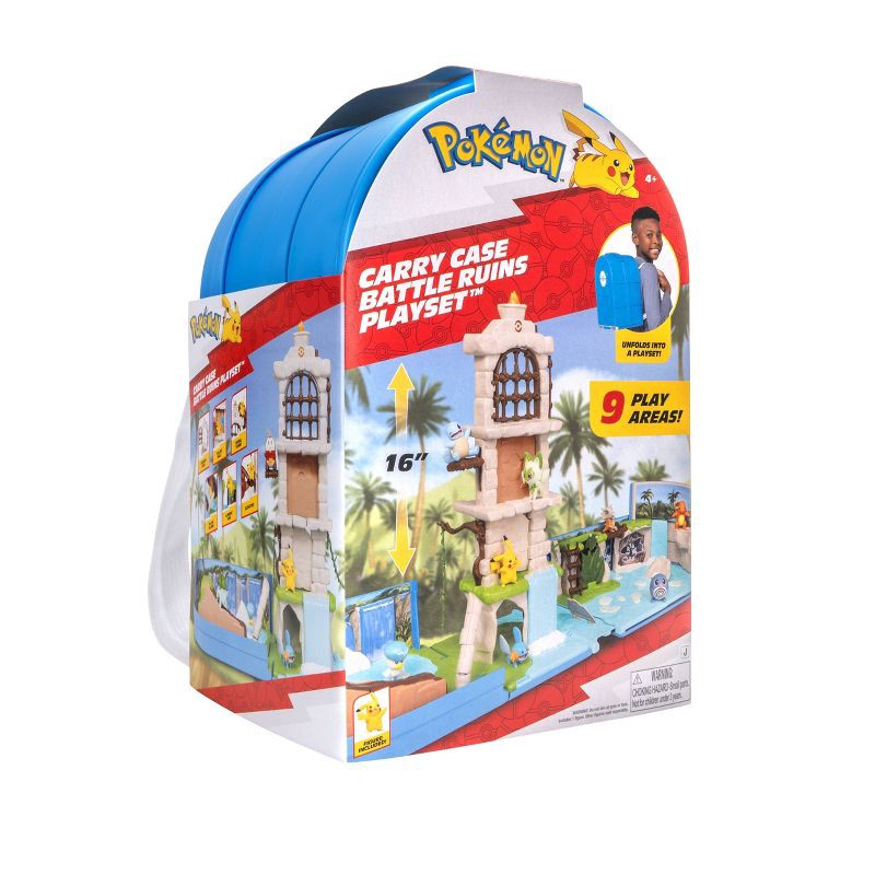 slide 16 of 18, Pokemon Carry Case Jungle Ruins Playset Action Figure: Includes 2-Piece Plastic Set, 1 ct