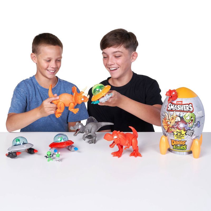 slide 9 of 11, Smashers Dino vs Aliens Animal Figure: 20-Piece Plastic Playset for Kids, 1 ct