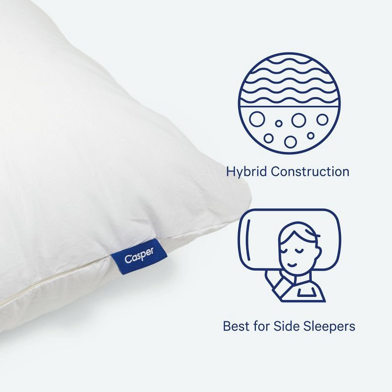 slide 9 of 9, Casper Sleep Standard/Queen Medium Essential Adjustable Pillow, 1 ct