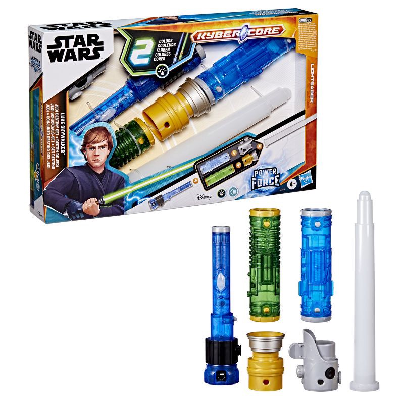 slide 1 of 9, Star Wars Lightsaber Forge Luke Skywalker Jedi Destiny Lightsaber Set, Halloween Costume Accessory, 1 ct