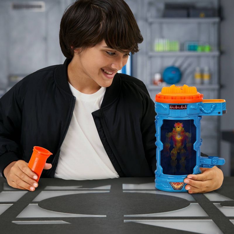 slide 6 of 9, MrBeast Lab Mutators Mutation Chamber Flame Panther Action Figure, 1 ct