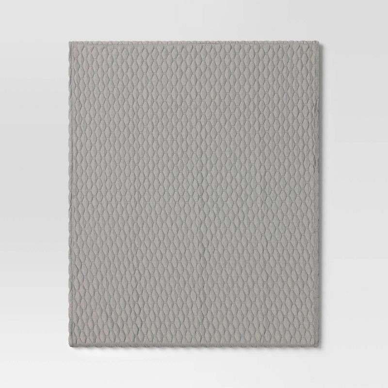slide 3 of 5, Triple Knit Throw Blanket Heathered Gray - Room Essentials™, 1 ct
