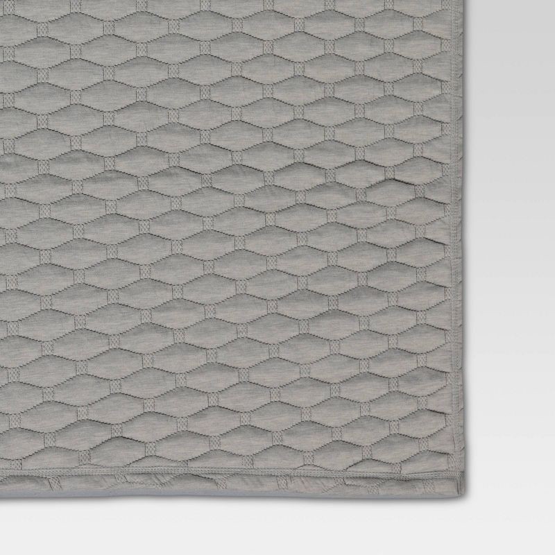 slide 4 of 5, Triple Knit Throw Blanket Heathered Gray - Room Essentials™, 1 ct