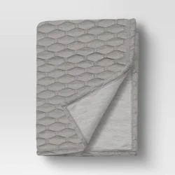 Triple Knit Throw Blanket Heathered Gray - Room Essentials™