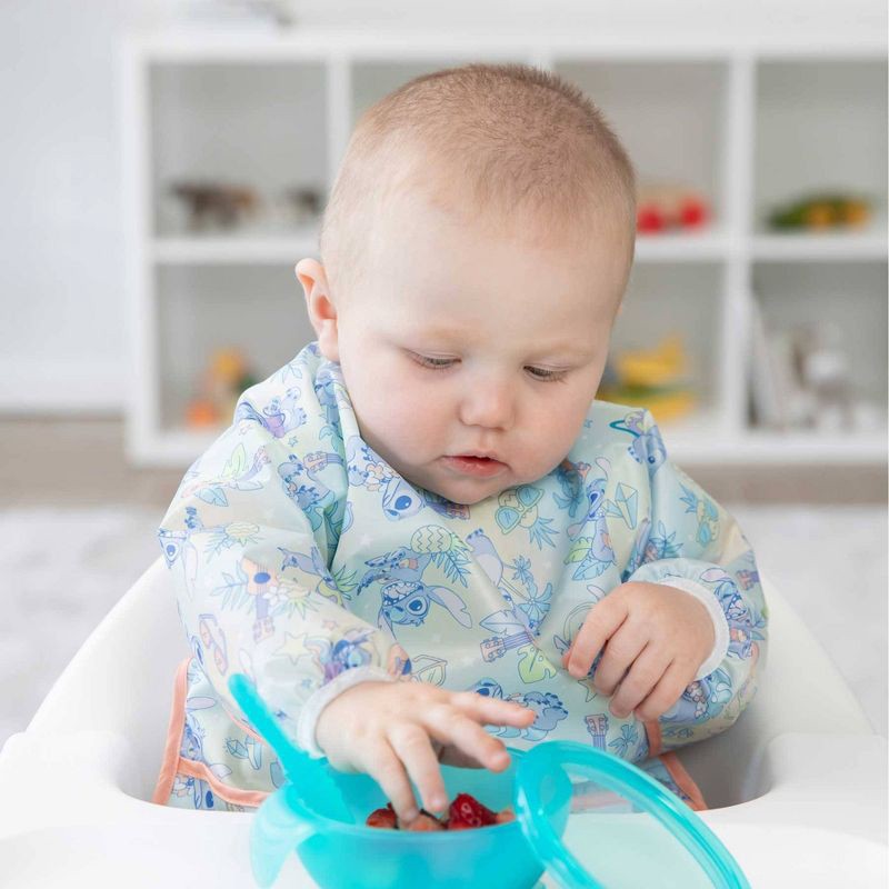 slide 7 of 7, Bumkins Disney Longsleeve Bibs - Aloha Stich, 1 ct