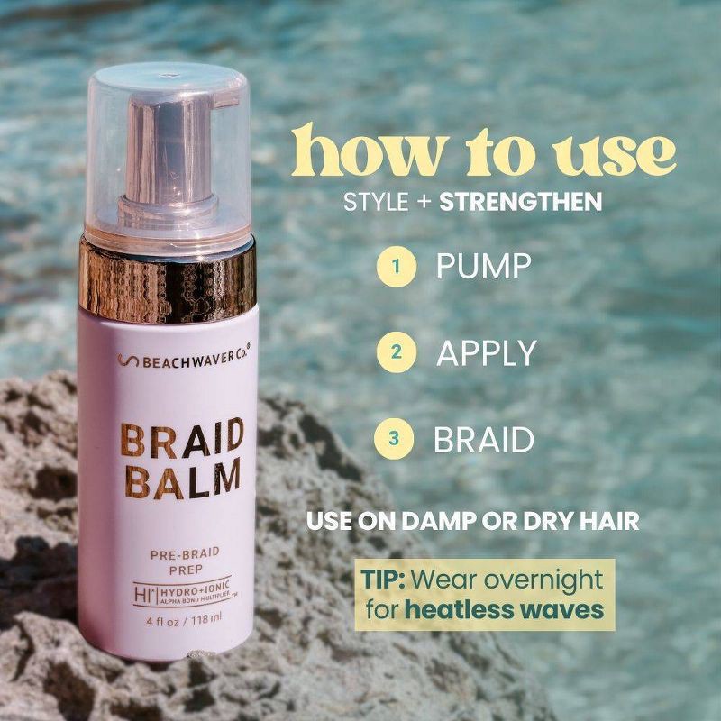 slide 10 of 10, BEACHWAVER Co. Braid Balm Pre Braid Prep - 4oz, 4 oz
