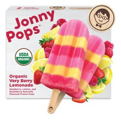 JonnyPops Frozen Organic Very Berry Lemonade Water Pops - 14.8oz/8ct