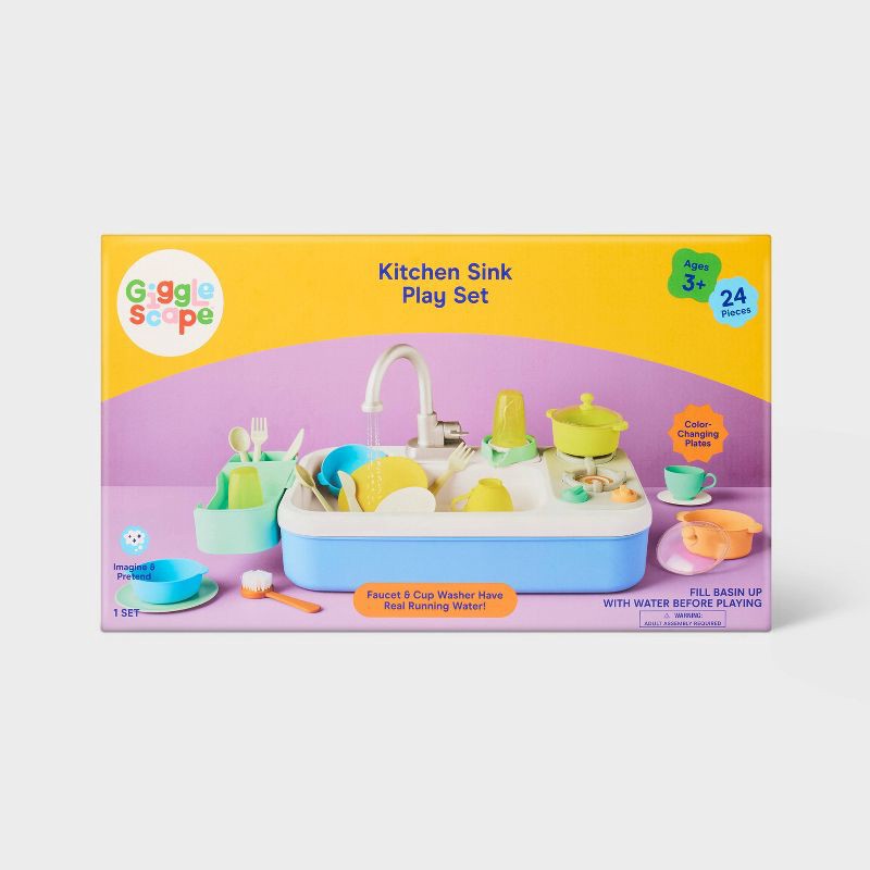 slide 4 of 6, Kitchen Sink Play Set - Gigglescape™, 1 ct