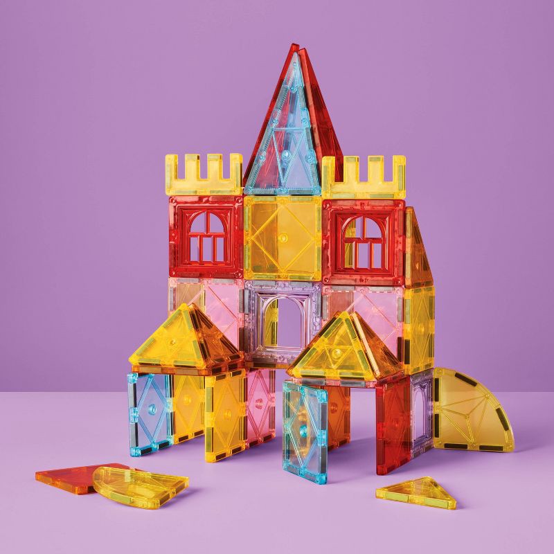 slide 2 of 5, Magnetic Building Tiles Set 46pc - Gigglescape™, 46 ct