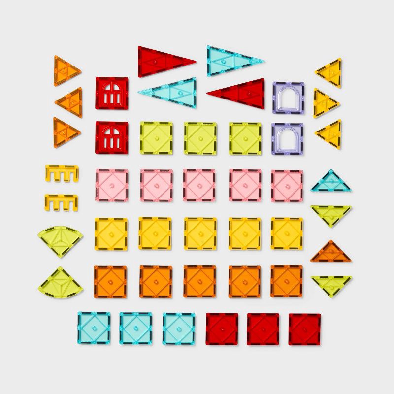 slide 3 of 5, Magnetic Building Tiles Set 46pc - Gigglescape™, 46 ct