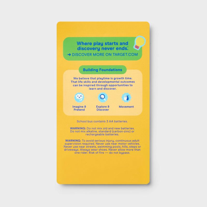 slide 4 of 5, School-Bus Ride On - Gigglescape™, 1 ct