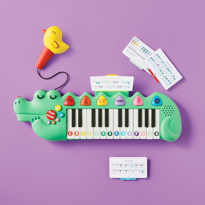 slide 2 of 6, Alligator Electronic Portable Piano - Gigglescape™, 1 ct