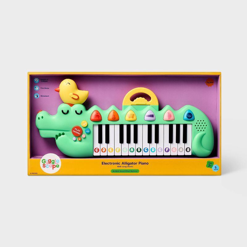 slide 4 of 6, Alligator Electronic Portable Piano - Gigglescape™, 1 ct