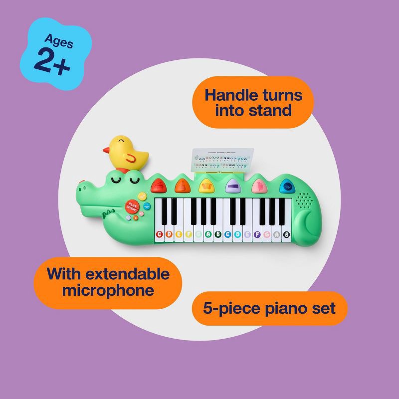 slide 6 of 6, Alligator Electronic Portable Piano - Gigglescape™, 1 ct