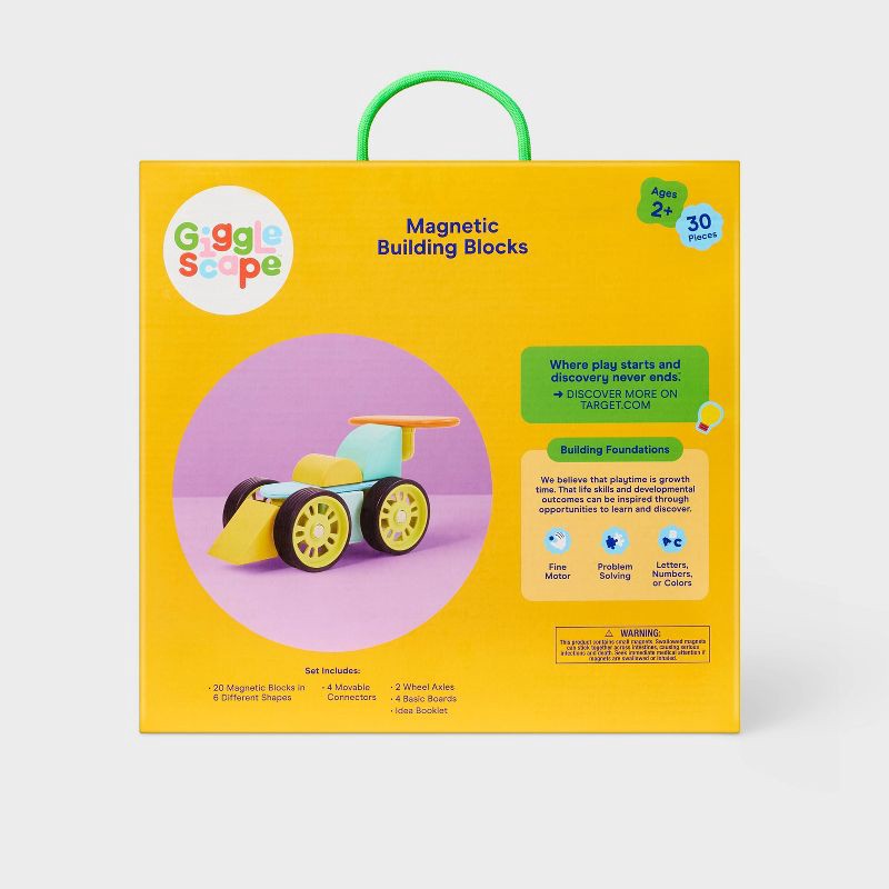 slide 5 of 5, Mag Building Blocks Set - 30pc - Gigglescape™, 30 ct