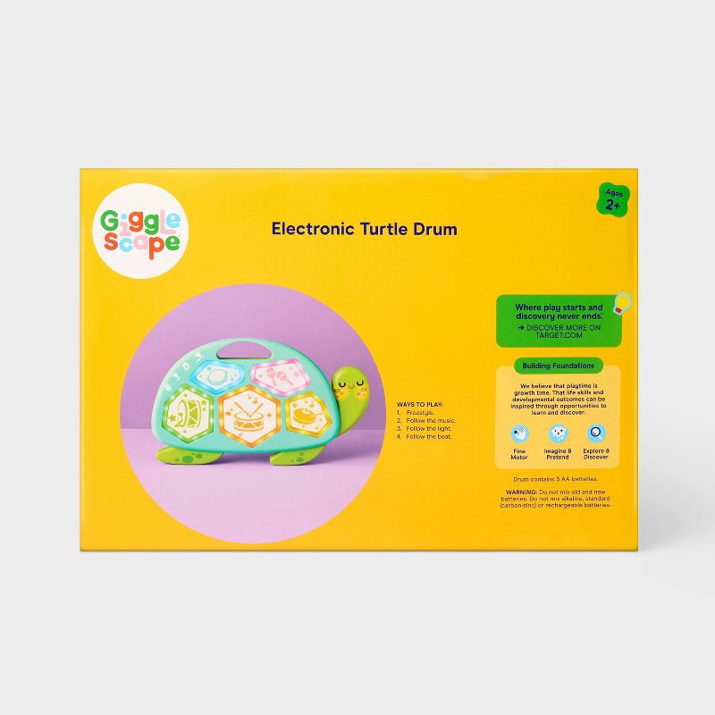 slide 4 of 4, Turtle Electronic Drum - Gigglescape™, 1 ct