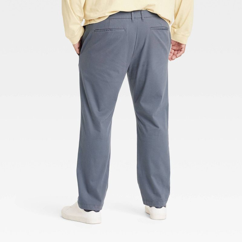slide 2 of 3, Men's Comfort Wear Slim Fit Chino Pants - Goodfellow & Co™ Gray 38x30: Midweight Twill, Stretch, Pockets, 1 ct