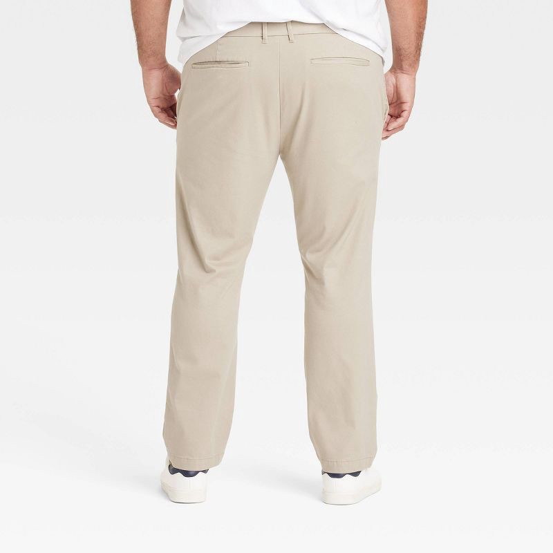slide 2 of 3, Men's Comfort Wear Slim Fit Chino Pants - Goodfellow & Co™ Tan 34x30: Midweight Twill, Stretch, Pockets, 1 ct