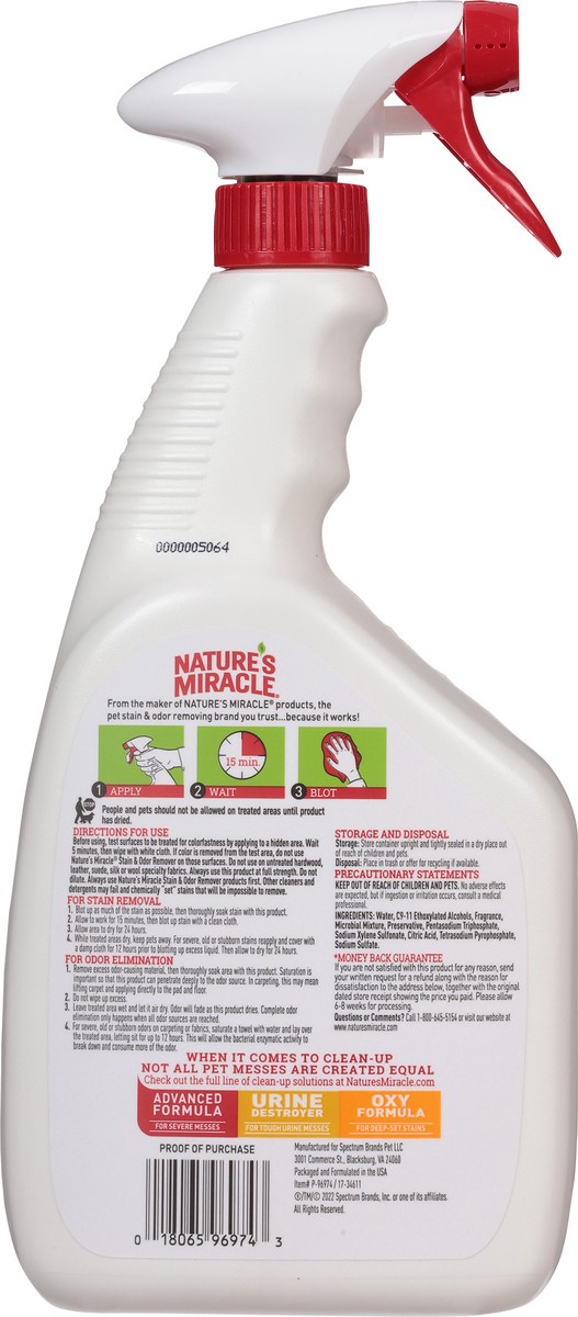 slide 3 of 13, Nature's Miracle Stain & Odor Remover 32 fl oz, 32 fl oz