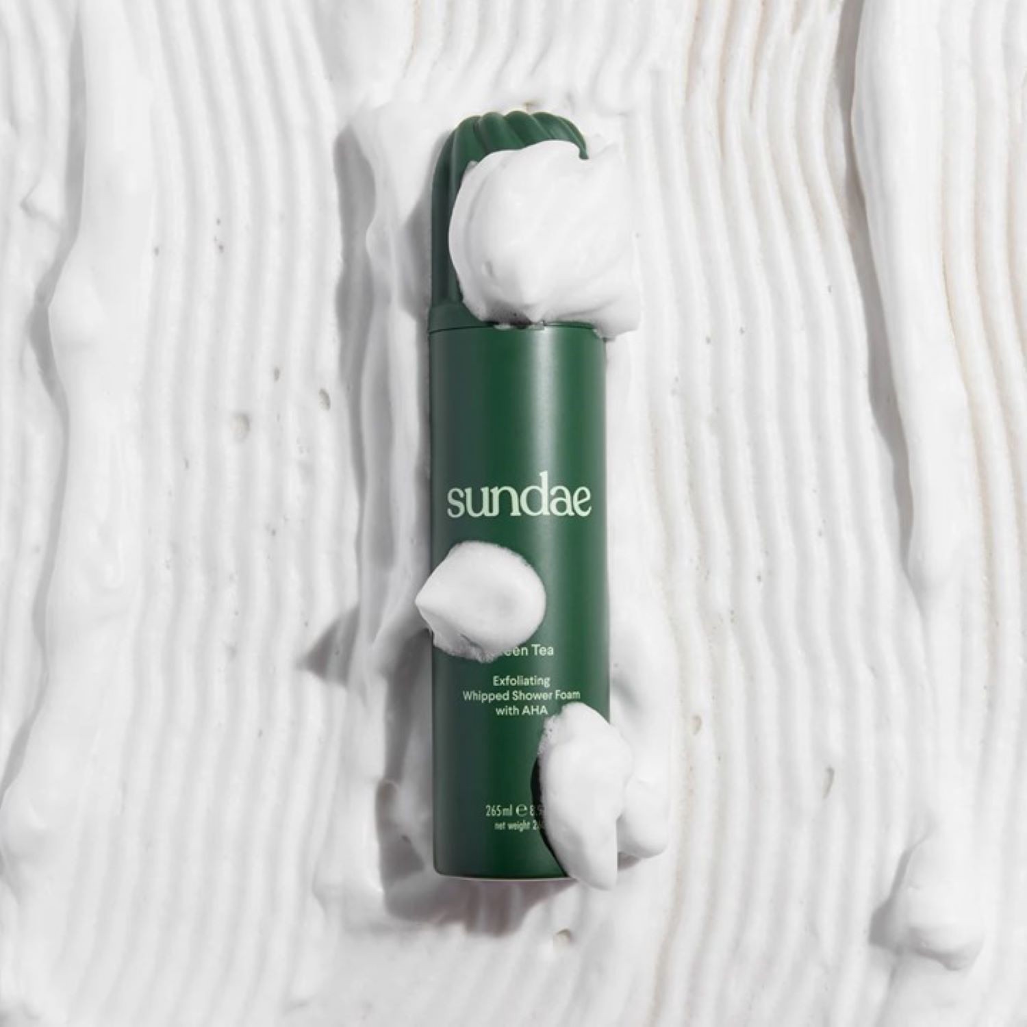 slide 3 of 3, ASPIRE Sundae Exfoliate Aha Green Tea Whipped Shower Foam Body Wash, 8.9 oz