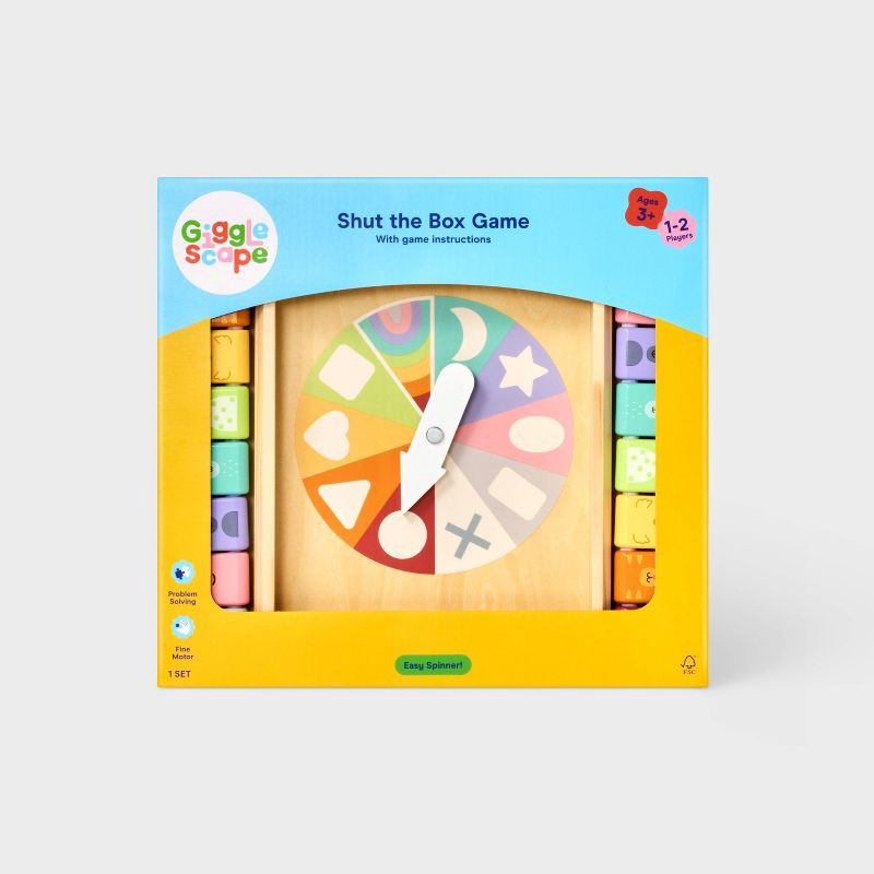 slide 3 of 4, Shut the Box Variant - Gigglescape(TM): Educational Math Game for 1-2 Players with Instructions, 20 Min Play, 1 ct