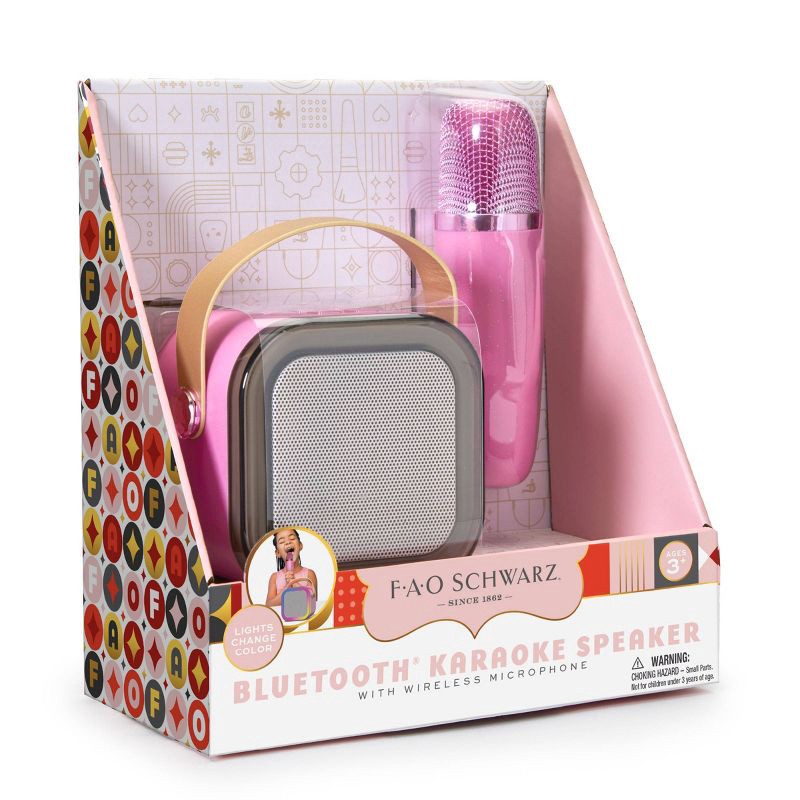 slide 4 of 5, FAO Schwarz Bluetooth Karaoke Speaker with Wireless Microphone, 1 ct