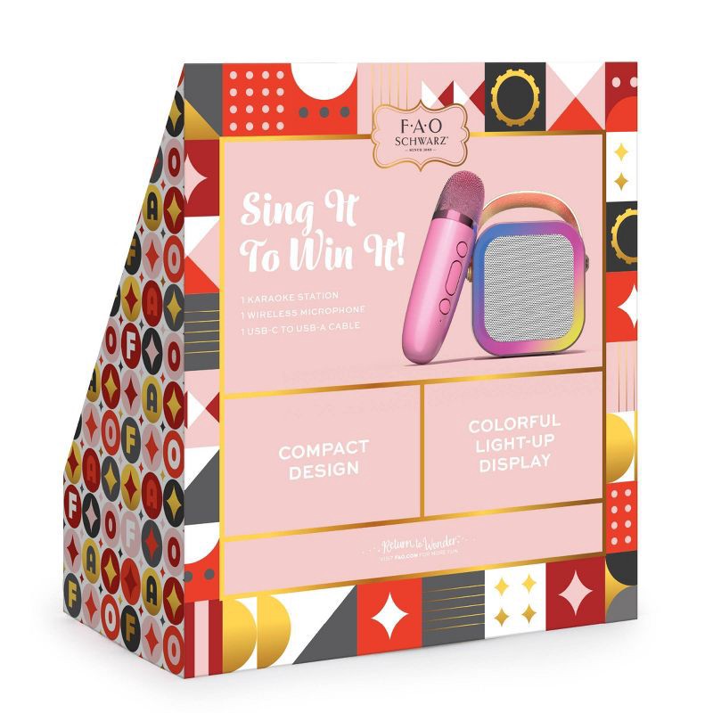 slide 5 of 5, FAO Schwarz Bluetooth Karaoke Speaker with Wireless Microphone, 1 ct