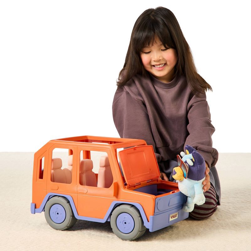 slide 2 of 10, Bluey Buddies Big Heeler 4 Wheel Drive Doll Playset - 3pk: Plush Character Set, BBC Licensed, Plastic & Fabric, 3 ct