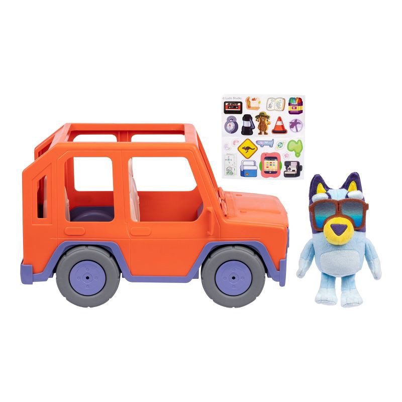 slide 3 of 10, Bluey Buddies Big Heeler 4 Wheel Drive Doll Playset - 3pk: Plush Character Set, BBC Licensed, Plastic & Fabric, 3 ct