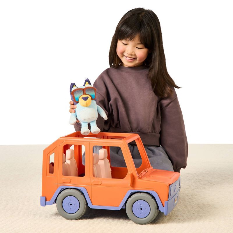 slide 9 of 10, Bluey Buddies Big Heeler 4 Wheel Drive Doll Playset - 3pk: Plush Character Set, BBC Licensed, Plastic & Fabric, 3 ct