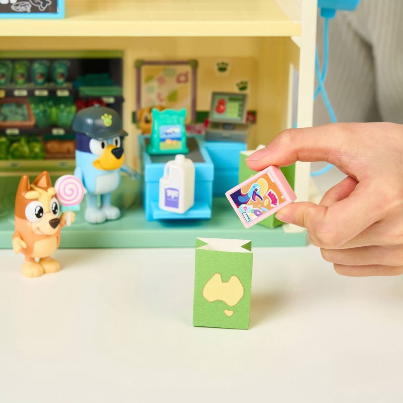 slide 8 of 18, Bluey Let's Play Chef Supermarket Playset - 22pk: Includes Sound Effects, Stickers, and 2 Figures, 22 ct