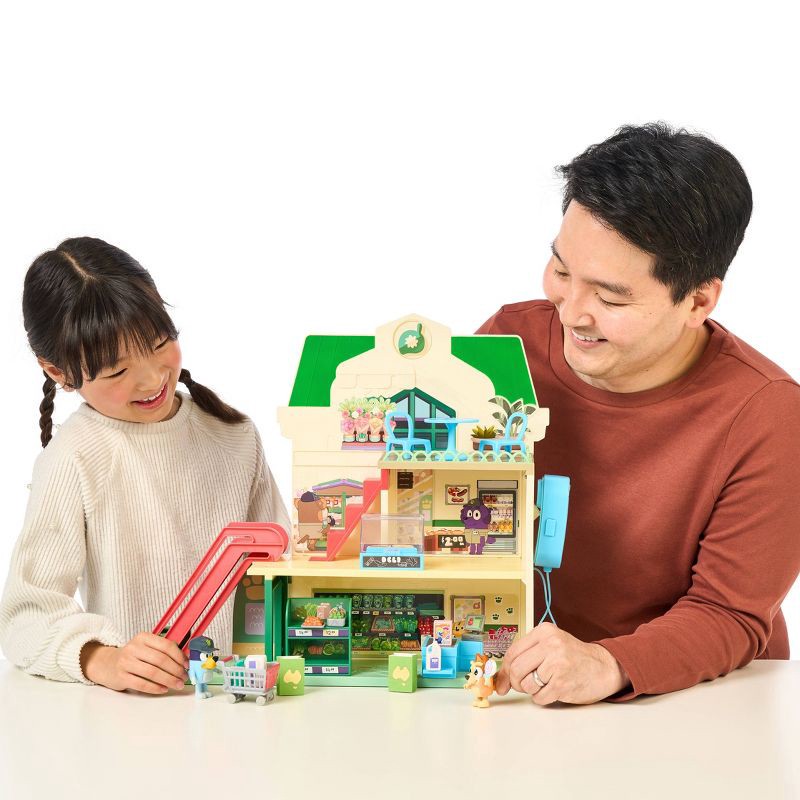 slide 9 of 18, Bluey Let's Play Chef Supermarket Playset - 22pk: Includes Sound Effects, Stickers, and 2 Figures, 22 ct