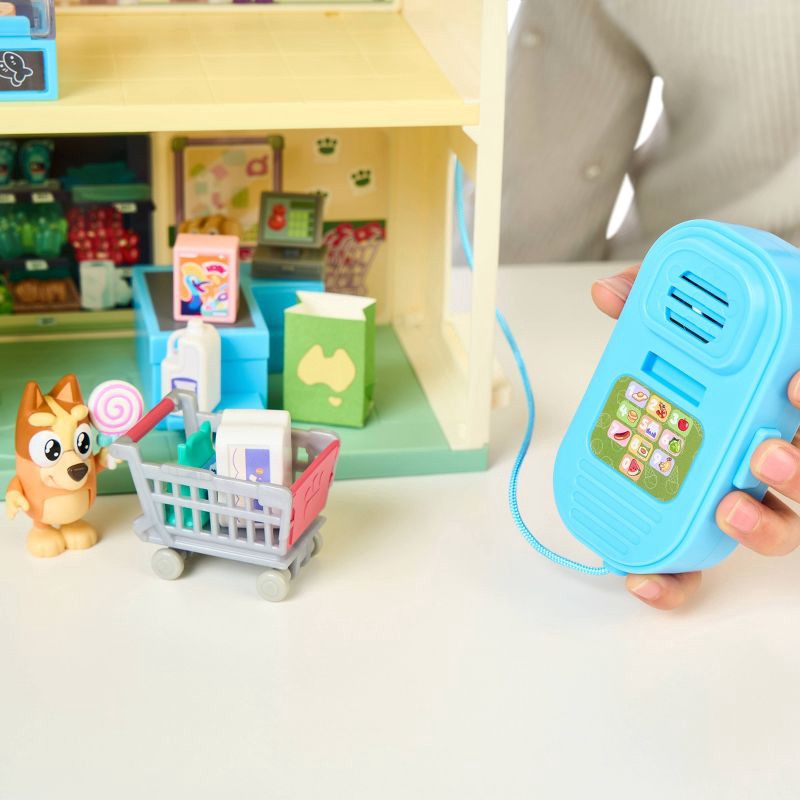 slide 11 of 18, Bluey Let's Play Chef Supermarket Playset - 22pk: Includes Sound Effects, Stickers, and 2 Figures, 22 ct