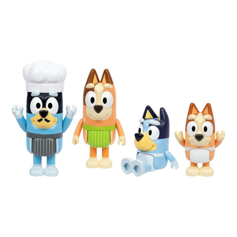 slide 7 of 8, Bluey Let's Play Chef Chat Mates Figure Dinner Time Heeler: Interactive Toy with Bluey & Bingo Characters, 1 ct