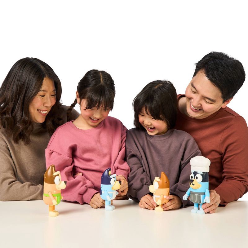 slide 8 of 8, Bluey Let's Play Chef Chat Mates Figure Dinner Time Heeler: Interactive Toy with Bluey & Bingo Characters, 1 ct
