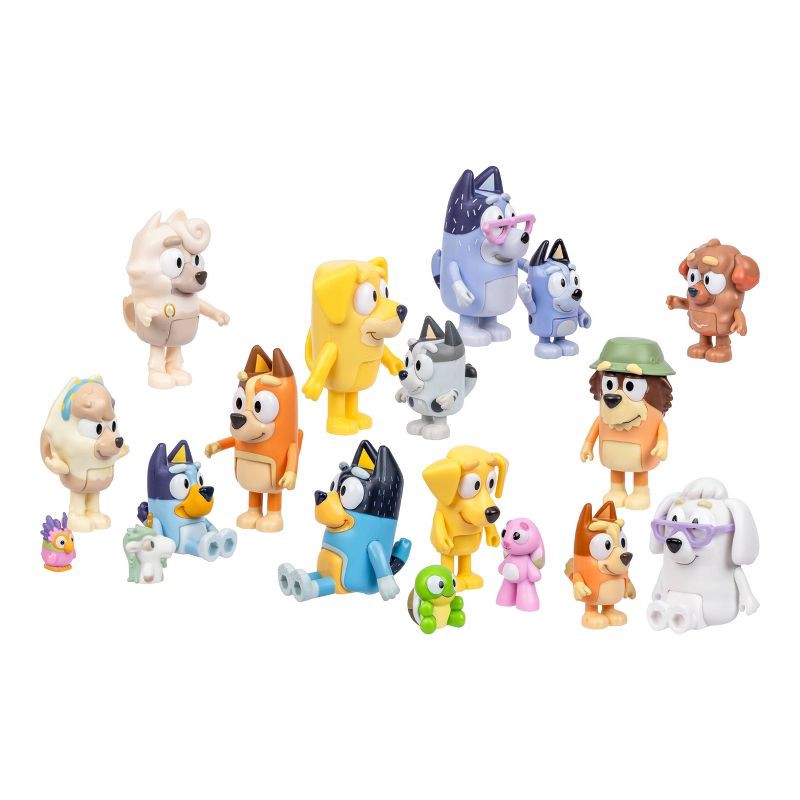slide 4 of 7, Bluey Neighborhood Friends Mini Figure: Articulated Character Toy Set, Includes 18 Figures, BBC Licensed, 1 ct