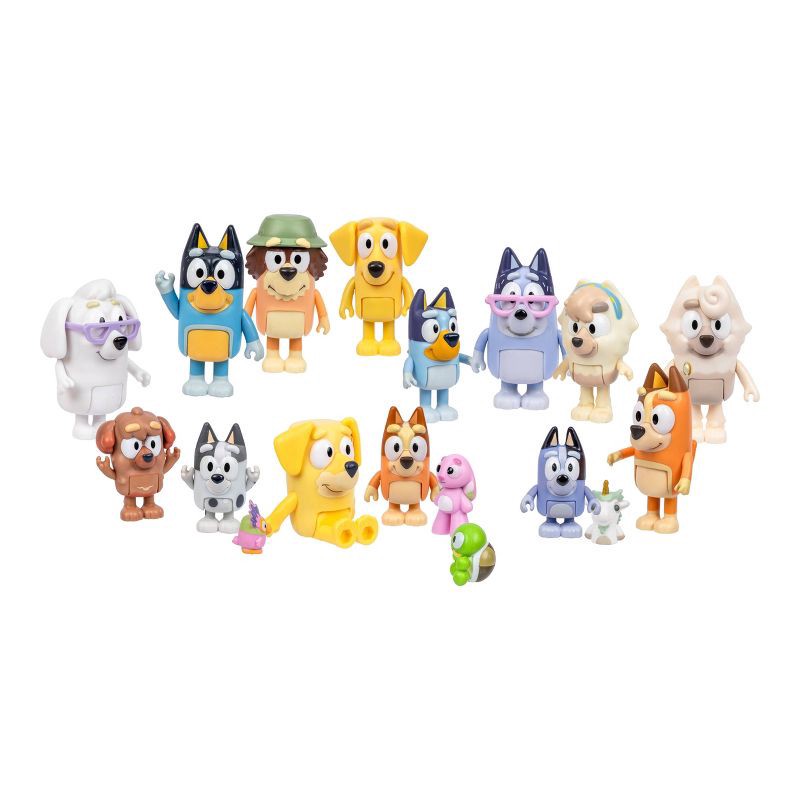slide 6 of 7, Bluey Neighborhood Friends Mini Figure: Articulated Character Toy Set, Includes 18 Figures, BBC Licensed, 1 ct