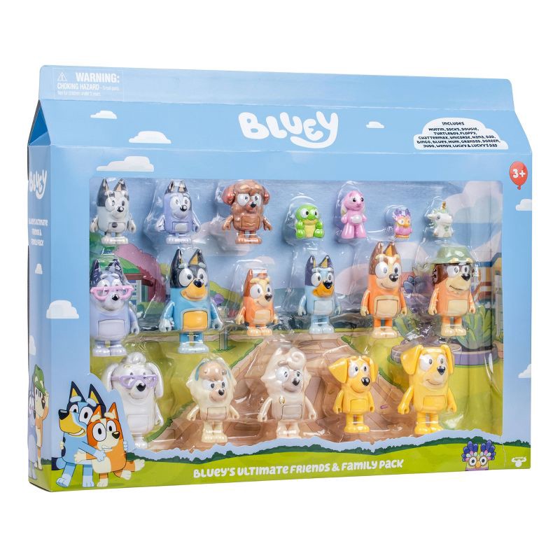 slide 7 of 7, Bluey Neighborhood Friends Mini Figure: Articulated Character Toy Set, Includes 18 Figures, BBC Licensed, 1 ct