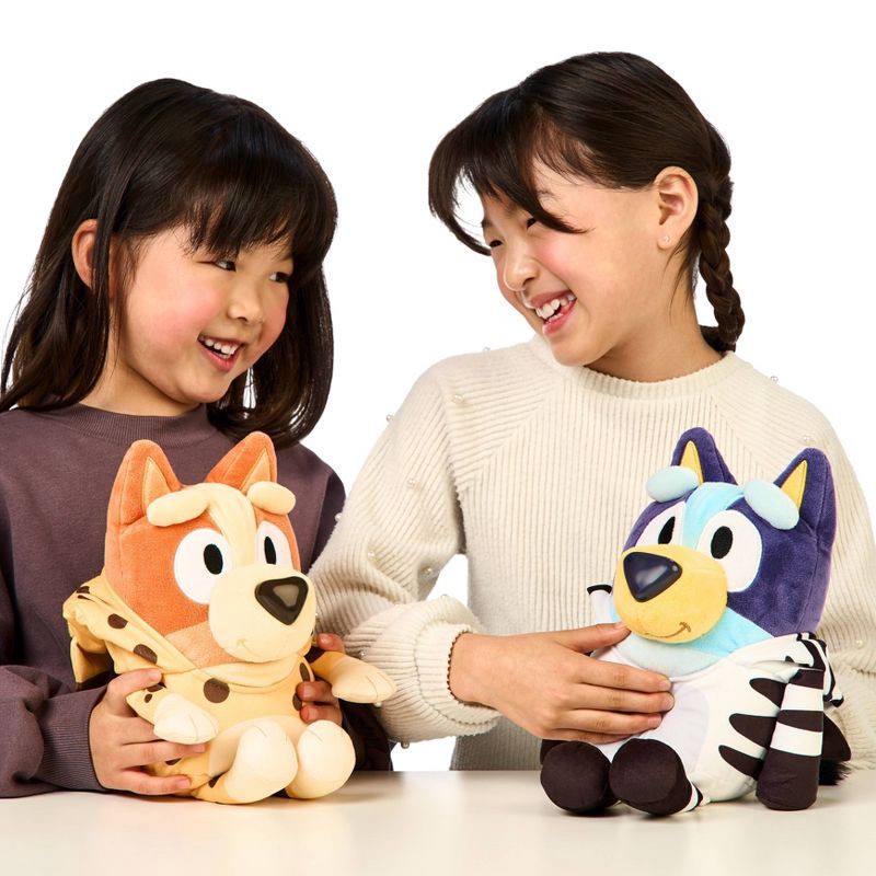 slide 8 of 11, Bluey Siblings Interactive Plush - 2pk: Sound-Effect Fabric Toys, Bluey & Bingo, BBC Licensed Character Dolls, 2 ct