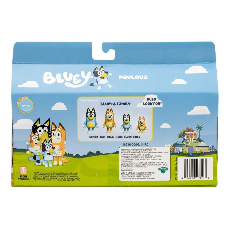 slide 3 of 5, Bluey Let's Play Chef Mini Figure Pavlova - 4pk: Articulated Plastic Characters, BBC Licensed, Set of Four, 4 ct