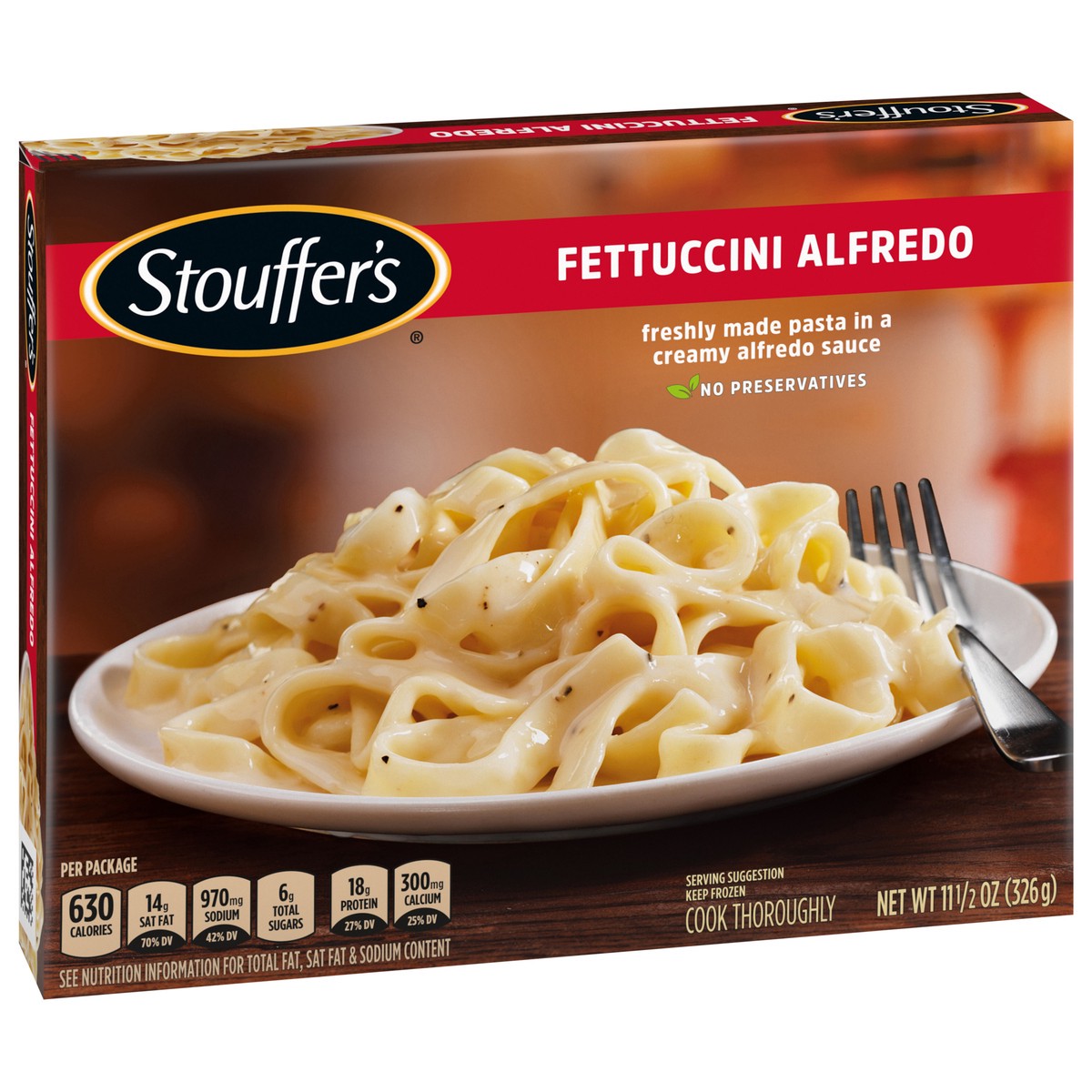 slide 3 of 15, Stouffer's Fettuccini Alfredo Frozen Meal, 11.5 oz