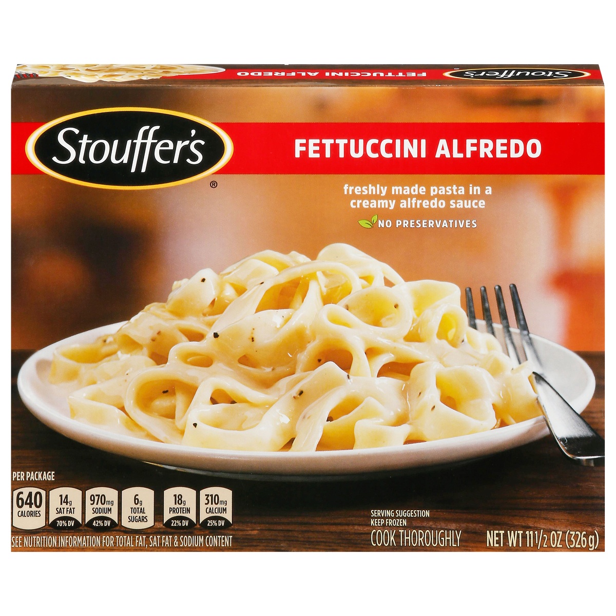 slide 1 of 1, Stouffer's Fettuccini Alfredo Frozen Meal, 11.5 oz