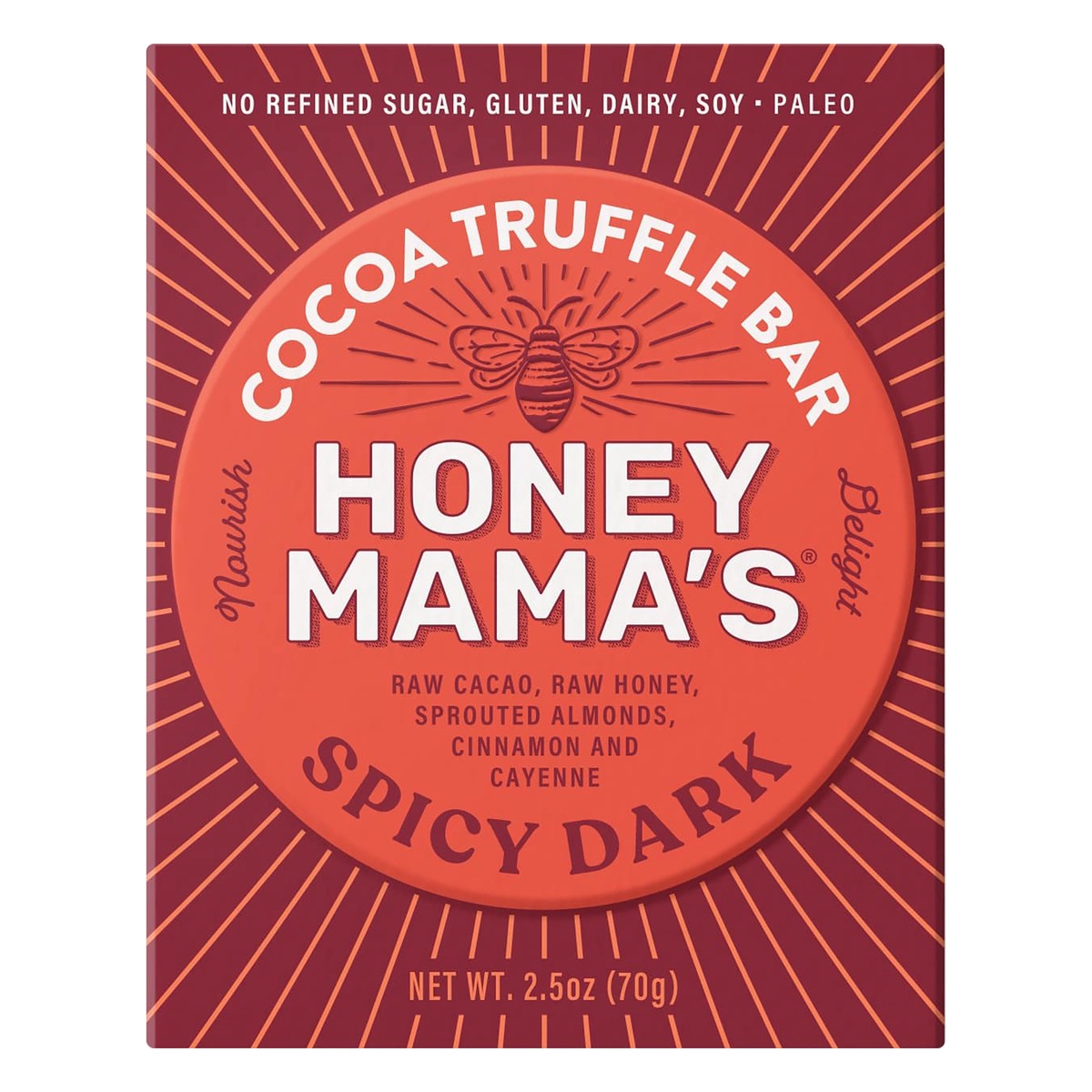 slide 1 of 6, Honey Mama's Spicy Dark Cocoa Truffle Bar 2.5 oz, 2.5 oz