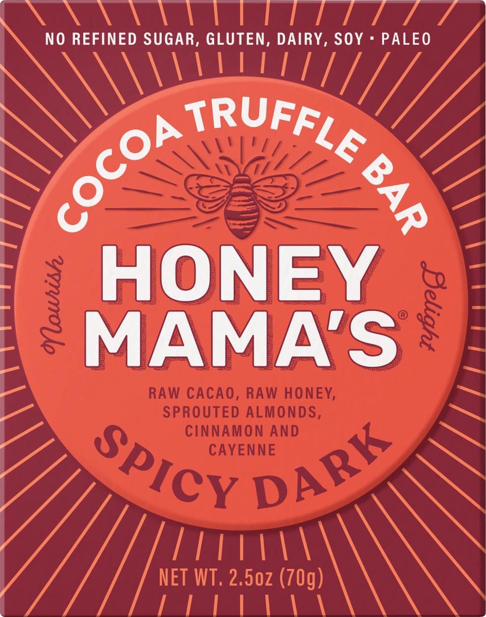 slide 6 of 6, Honey Mama's Spicy Dark Cocoa Truffle Bar 2.5 oz, 2.5 oz