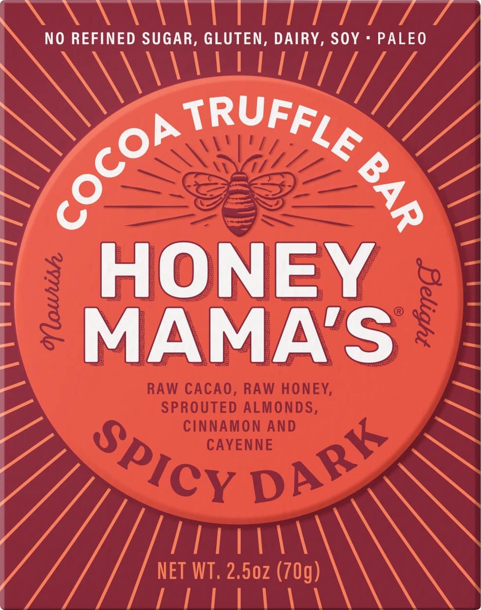 slide 1 of 6, Honey Mama's Spicy Dark Cocoa Truffle Bar 2.5 oz, 2.5 oz