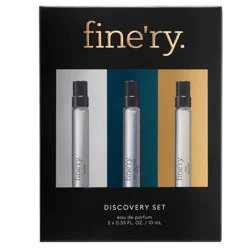 fine'ry. Men's Cologne Discovery Set - Travel Size - 0.33 fl oz/3ct: Paraben-Free, Vegan, Fresh & Spicy Scents