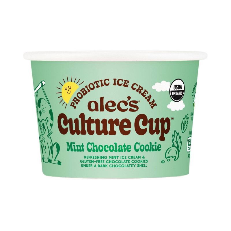 slide 3 of 5, Alec's Ice Cream Culture Cup Organic Frozen Mint Chocolate Cookie - 4ct/14 fl oz, 4 ct, 14 fl oz