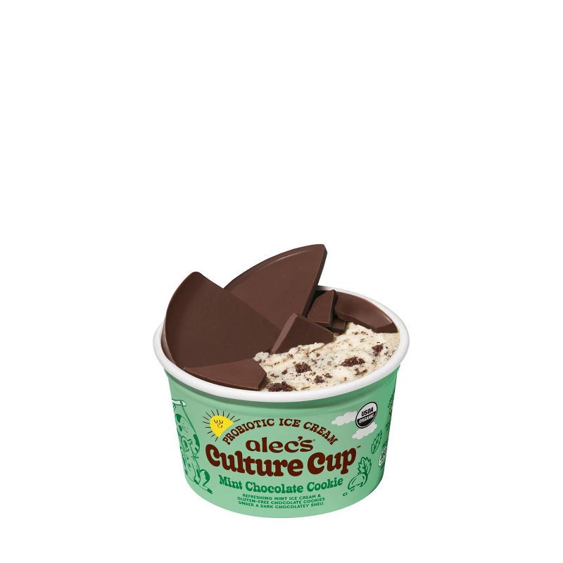 slide 4 of 5, Alec's Ice Cream Culture Cup Organic Frozen Mint Chocolate Cookie - 4ct/14 fl oz, 4 ct, 14 fl oz