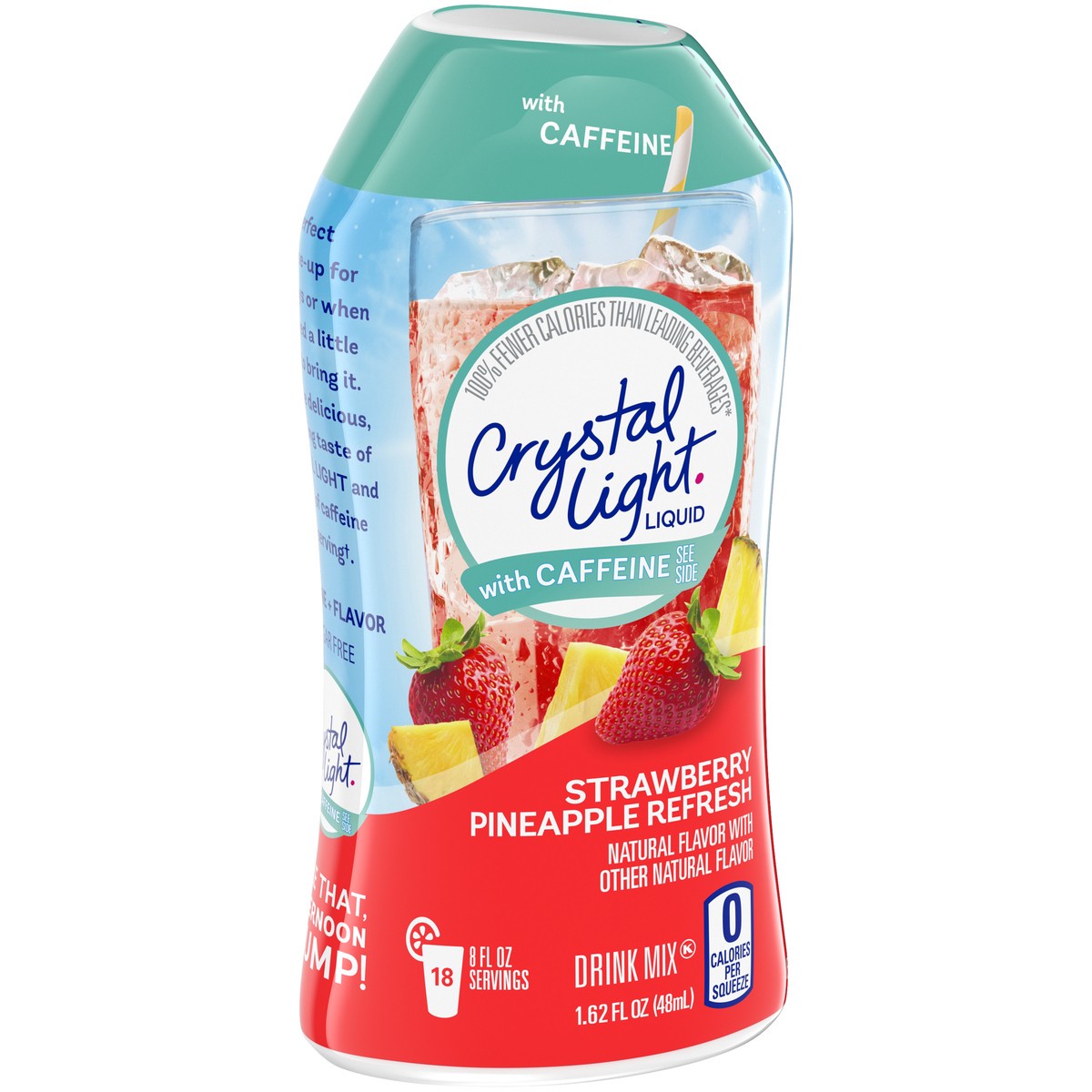 slide 4 of 9, Crystal Light Liquid Strawberry Pineapple Refresh with Caffeine Drink Mix- 1.62 oz, 1.62 fl oz